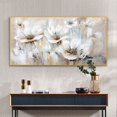 Hand Painted Oil Painting on Textured Canvas - Modern Abstract Style with Customized Size