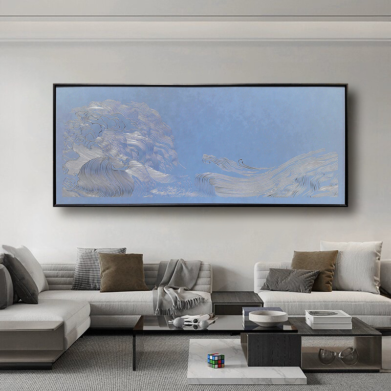 Handmade Metallic Texture Oil Painting on Canvas